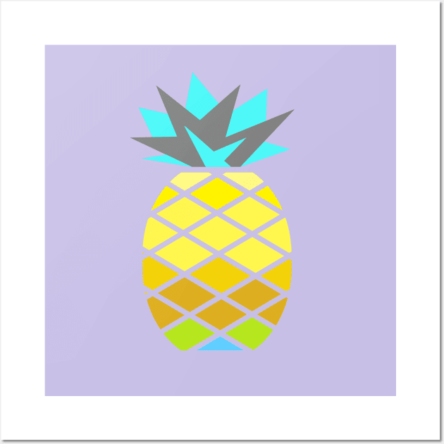 sunshine fruit pineapple purple Wall Art by prettyguardianstudio